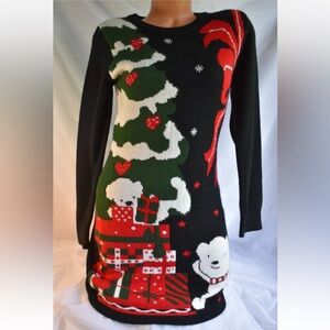 V28 Christmas sweater dress